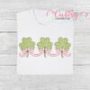Shamrock with Bows Trio Quick Stitch Embroidery Design 600