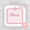 Square Scalloped Tag Applique Embroidery Design 3 Square Scalloped Tag Applique Embroidery Design 3