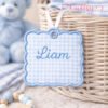 Square Scalloped Tag Applique Embroidery Design logo 3 Square Scalloped Tag Applique Embroidery Design logo 3