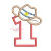 1st Birthday Cowboy Hat Applique Design Logo 1st Birthday Cowboy Hat Applique Design Logo