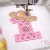 1st Birthday Cowgirl Hat Embroidery Design Logo 1