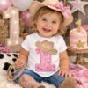 1st Birthday Cowgirl Hat Embroidery Design Logo 2