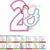 2 Chicken Applique Stitch Map