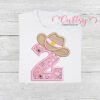 2nd Birthday Cowboy Hat Applique Embroidery Design 2000