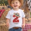 2nd Birthday Cowboy Hat Applique Embroidery Design Logo 2