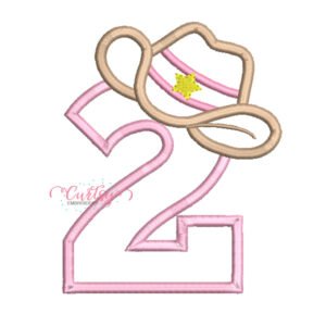 Cowgirl 2nd Birthday Applique