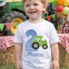 2nd Birthday Tractor Applique Embroidery Design Logo 2