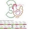 3 Chicken Applique Stitch Map 72