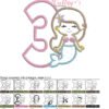 3 Mermaid Applique Stitch Map