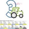 3 Tractor Applique Stitch Map