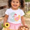3rd Birthday Chicken Applique Design Picture logo 2