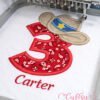 3rd Birthday Cowboy Hat Applique Design Logo 1