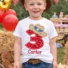 3rd Birthday Cowboy Hat Applique Design Logo 3