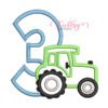 3rd Birthday Tractor Appliqe Embroidery Design 2