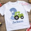 3rd Birthday Tractor Appliqe Embroidery Design Logo 1