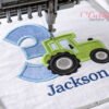 3rd Birthday Tractor Appliqe Embroidery Design Logo 3