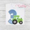 3rd Birthday Tractor Applique Embroidery Design 2000