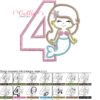 4th Birthday Mermaid Applique Stitch Map 4th Birthday Mermaid Applique Stitch Map