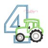 4th Birthday Tractor Applique Embroidery Design 4th Birthday Tractor Applique Embroidery Design