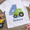 4th Birthday Tractor Applique Embroidery Design Logo 3 4th Birthday Tractor Applique Embroidery Design Logo 3