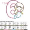 6 Mermaid Applique Stitch Map