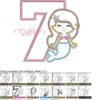 7 Mermaid Applique Stitch Map