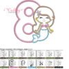 8 Mermaid Applique Stitch Map