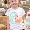 8th Birthday Chicken Applique Design Picture Logo 2