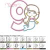 9 Mermaid Applique Stitch Map 9 Mermaid Applique Stitch Map