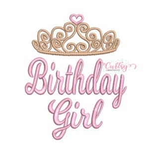 Birthday Girl Crown Embroidery
