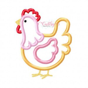 Chicken Applique Embroidery File
