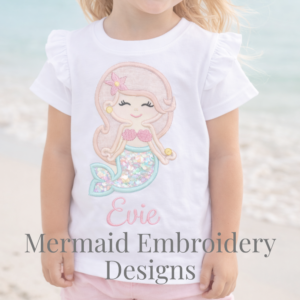 Mermaid Embroidery & Applique Designs