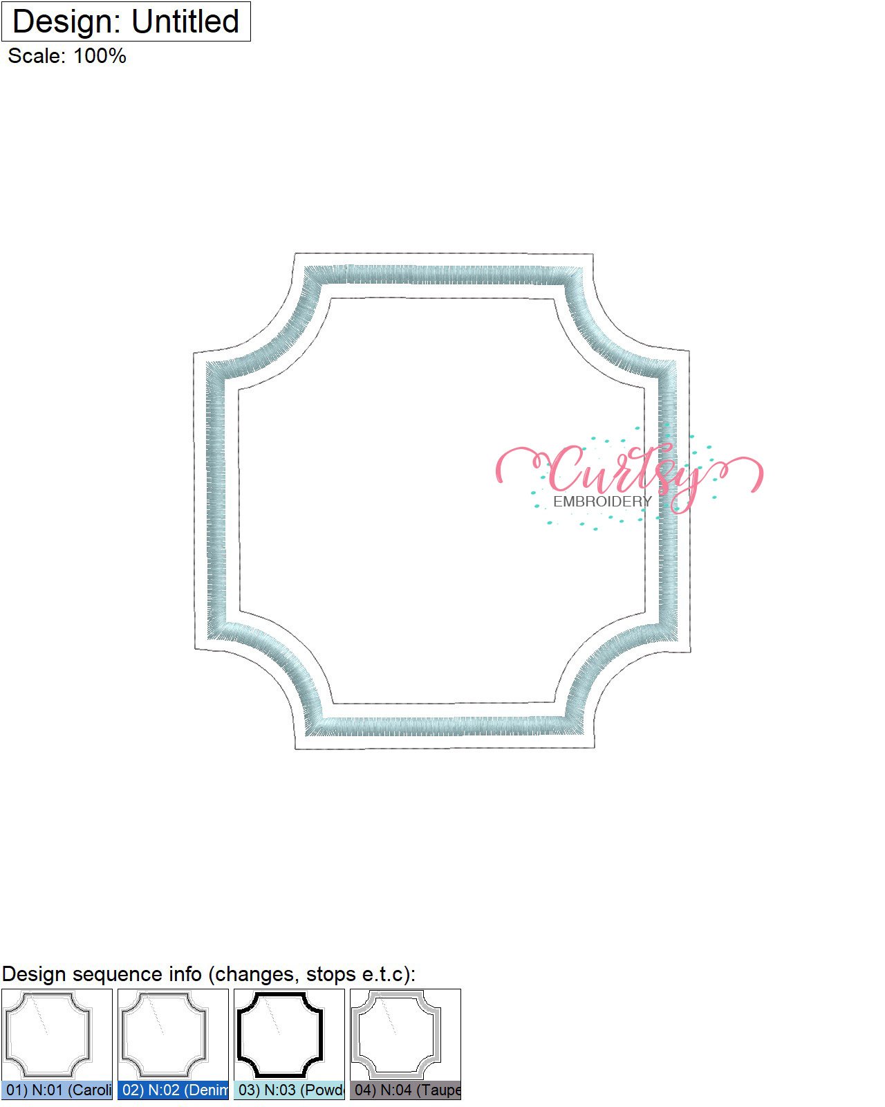 Monogram Frame Applique Stitch Map Monogram Frame Applique Stitch Map