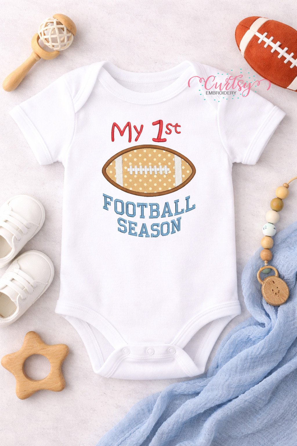 My First Football Season Applique Design _ Logo 1