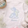 Patchwork Boy Bunny Applique Design Logo 2