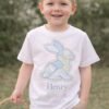 Patchwork Boy Bunny Applique Design Logo 3