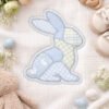 Patchwork Boy Bunny Applique Design Logo 4