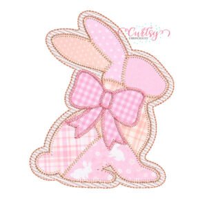 Patchwork Girl Bunny Applique
