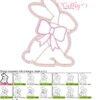 Patchwork Girl Bunny Applique Stitch Map