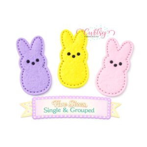 Bunny Peeps Feltie Embroidery Design