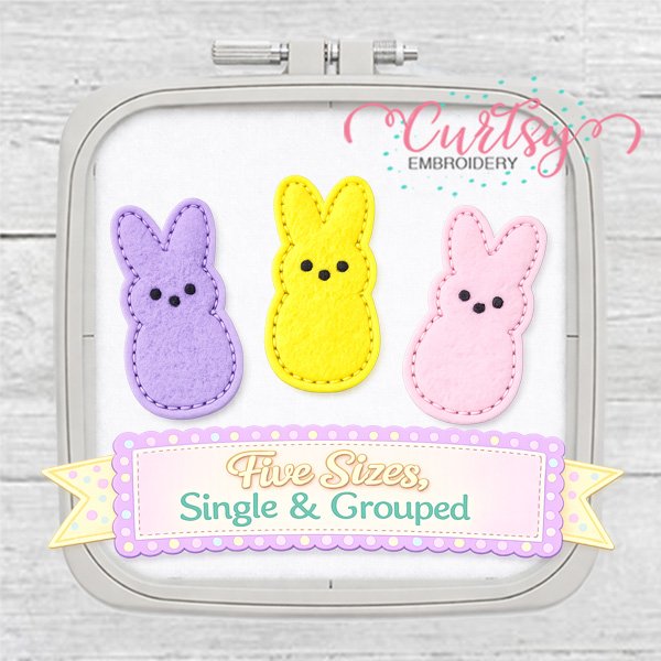 Peep Feltie Embroidery Design 600