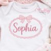 Scallop Frame Bow Quick Stitch Embroidery Design Logo 1 Scallop Frame Bow Quick Stitch Embroidery Design Logo 1