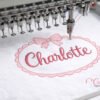 Scallop Frame Bow Quick Stitch Embroidery Design Logo 3 Scallop Frame Bow Quick Stitch Embroidery Design Logo 3