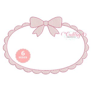 Scalloped Bow Frame Embroidery
