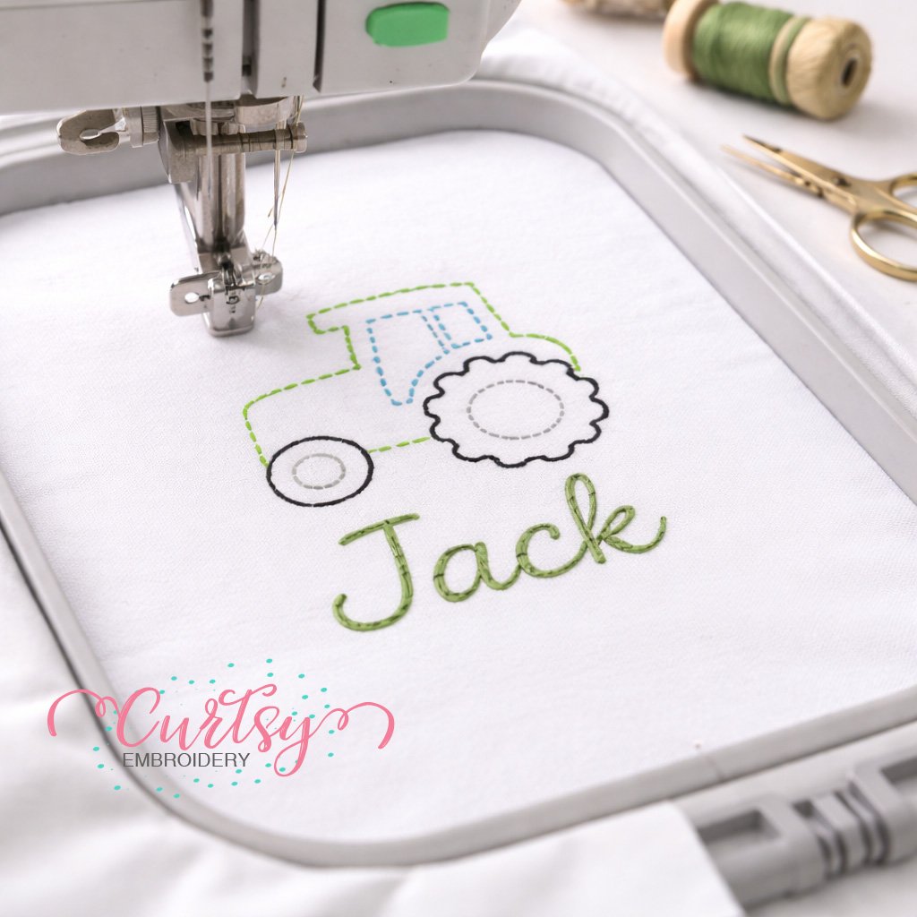 Tractor Minis Embroidery Designs Logo 2