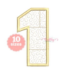 Quilted Number 1 Applique