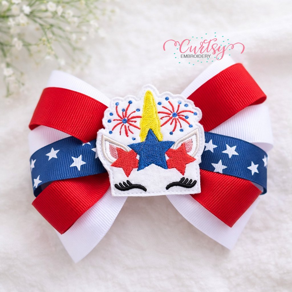 4th of July Unicorn Feltie Design _ Logo 1