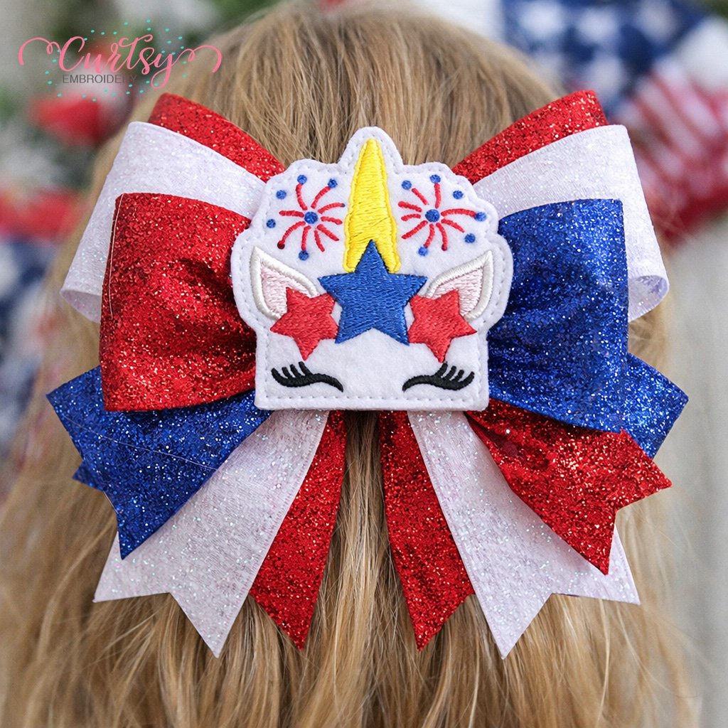 4th of July Unicorn Feltie Design _ Logo 2