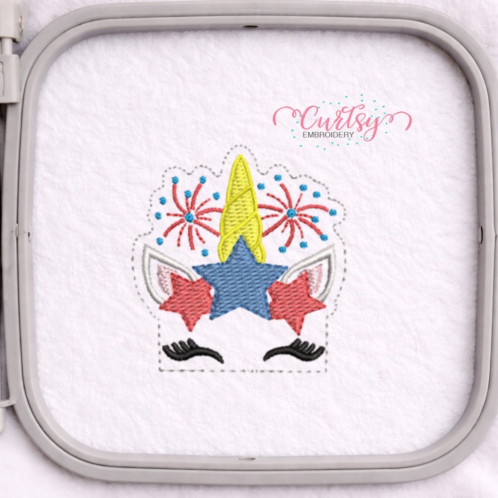 4th of July Unicorn Feltie Design _ Logo 3