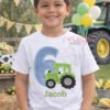 6th Birthday Tractor Applique Design _ Logo 2